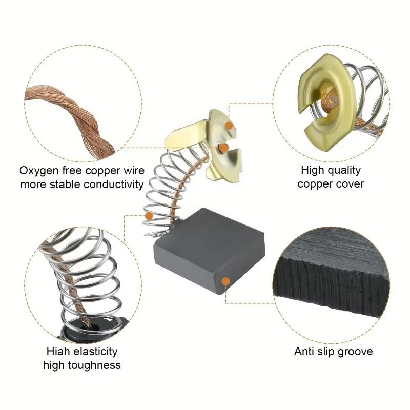 50pcs Heavy-Duty Carbon Brush  - Heavy Equipment Grinder ulasan dan harga