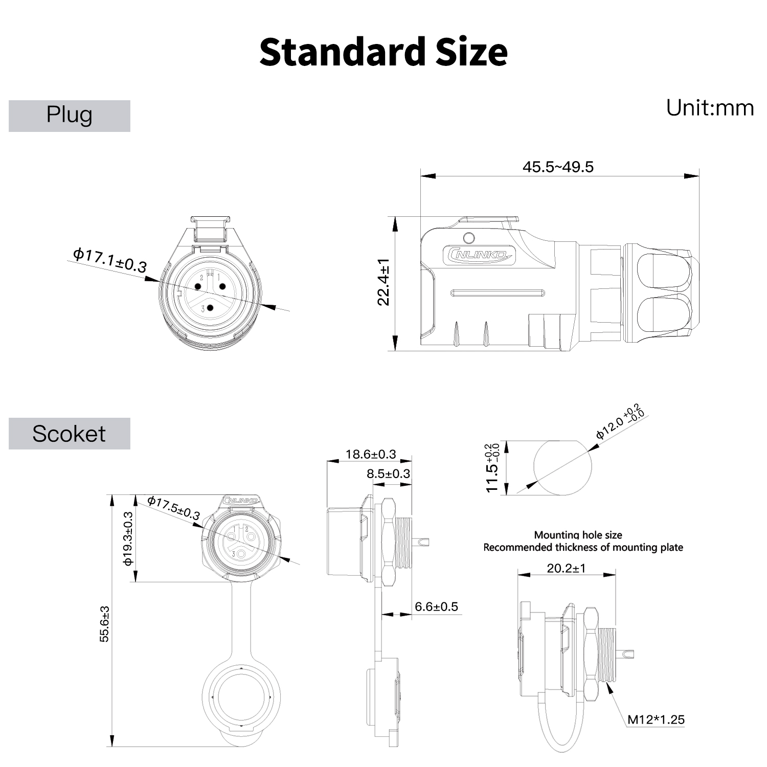 CNLINKO M12 IP68 Circular Heav - Heavy Equipment Grinder ulasan dan harga